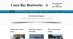 Desktop Screenshot of cascobayboatworks.com