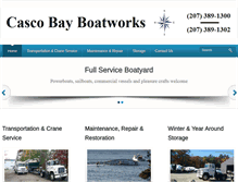 Tablet Screenshot of cascobayboatworks.com